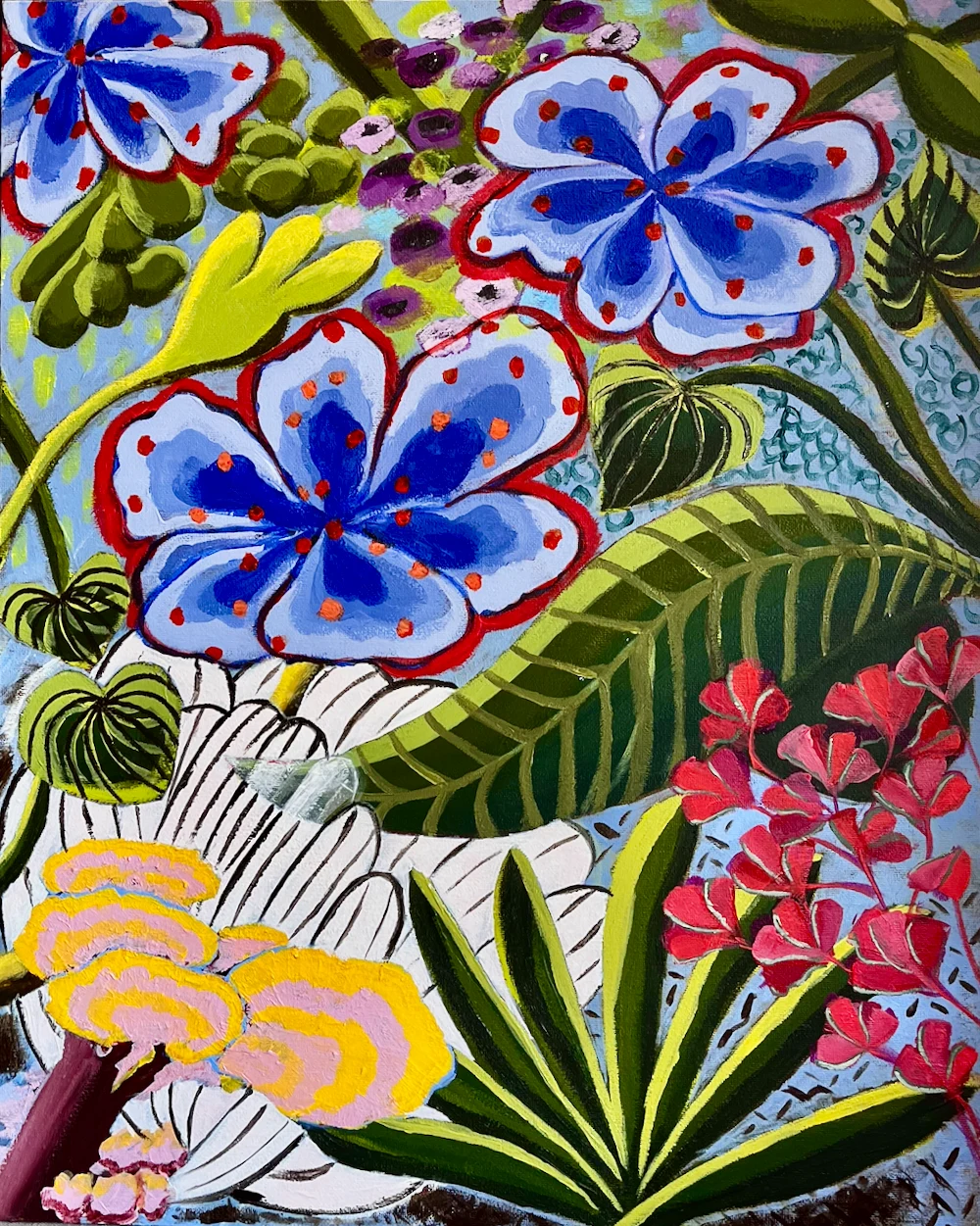 Maximalist flower painting